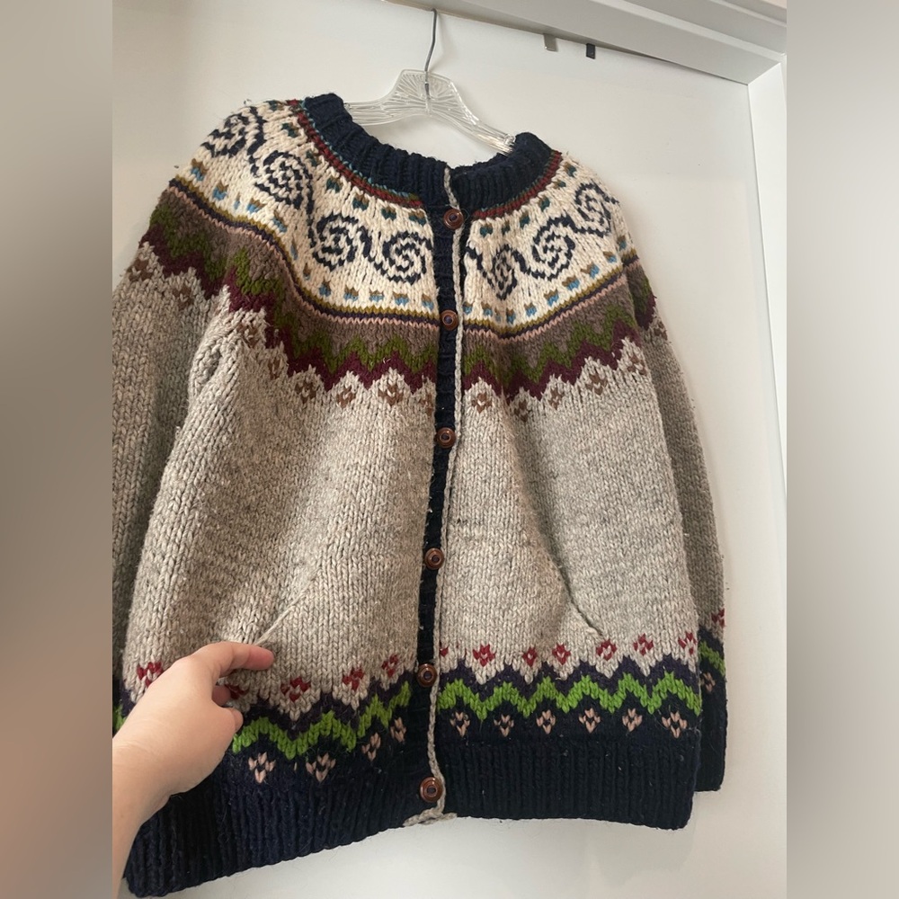 Vintage Handmade Sisandina 100% Natural Wool Sweater - Picture 5 of 14